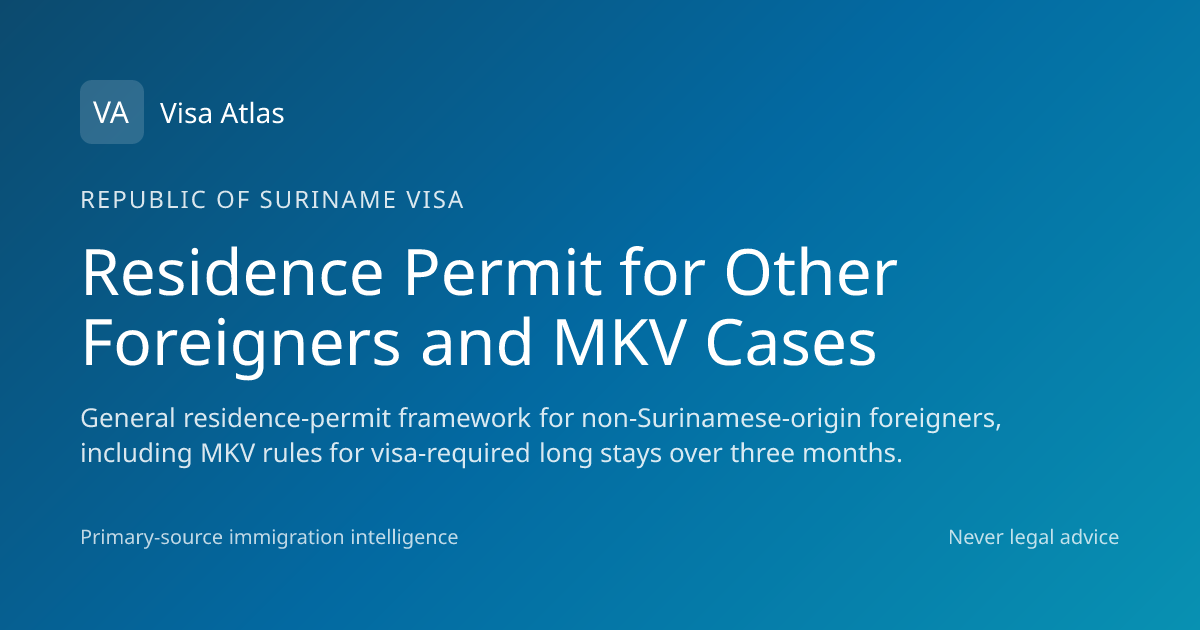 Residence Permit for Other Foreigners and MKV Cases — Republic of ...