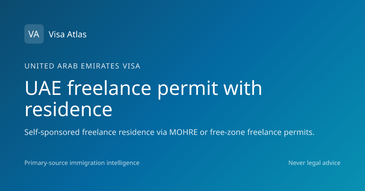 UAE freelance permit with residence — United Arab Emirates (2026 guide ...
